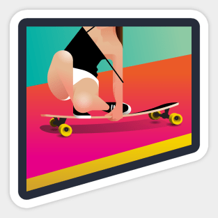 Skate Girl Sticker